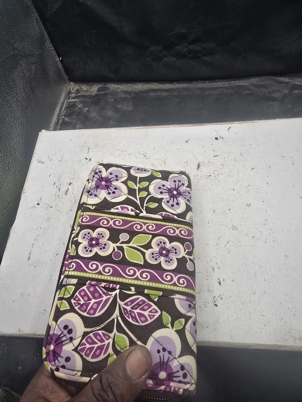 Vera Bradley Purple Floral Zip Wallet